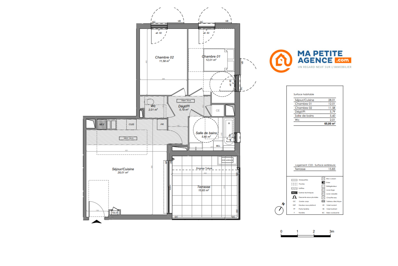 Appartement à vendre à Aix-en-Provence 65 m² 505 000 € | Ma Petite Agence