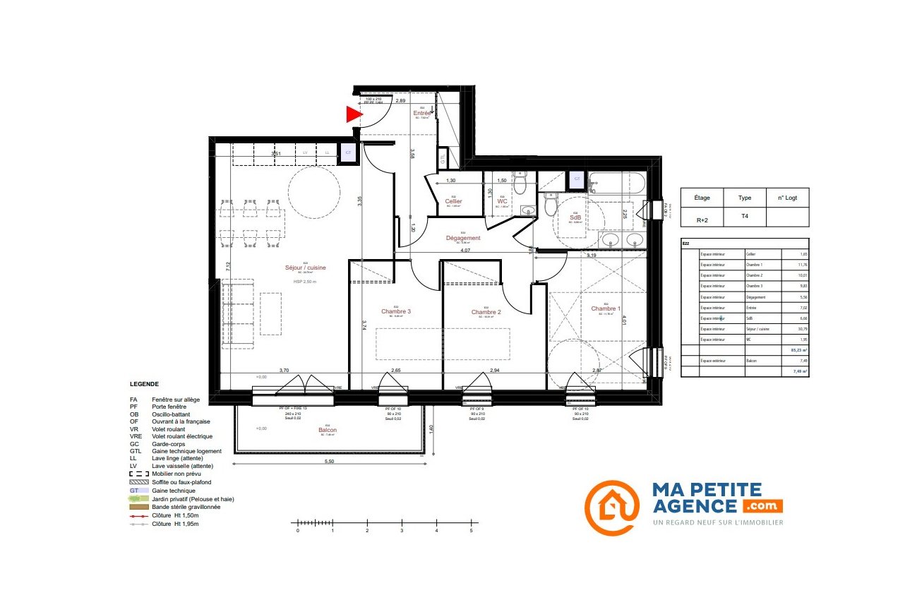 Appartement à vendre à Mouvaux 85 m² 419 000 € | Ma Petite Agence
