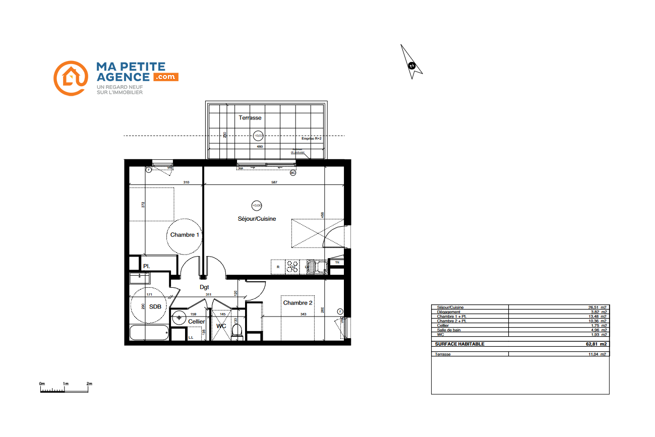 Appartement à vendre à Montpellier 62 m² 318 000 &euro; | Ma Petite Agence