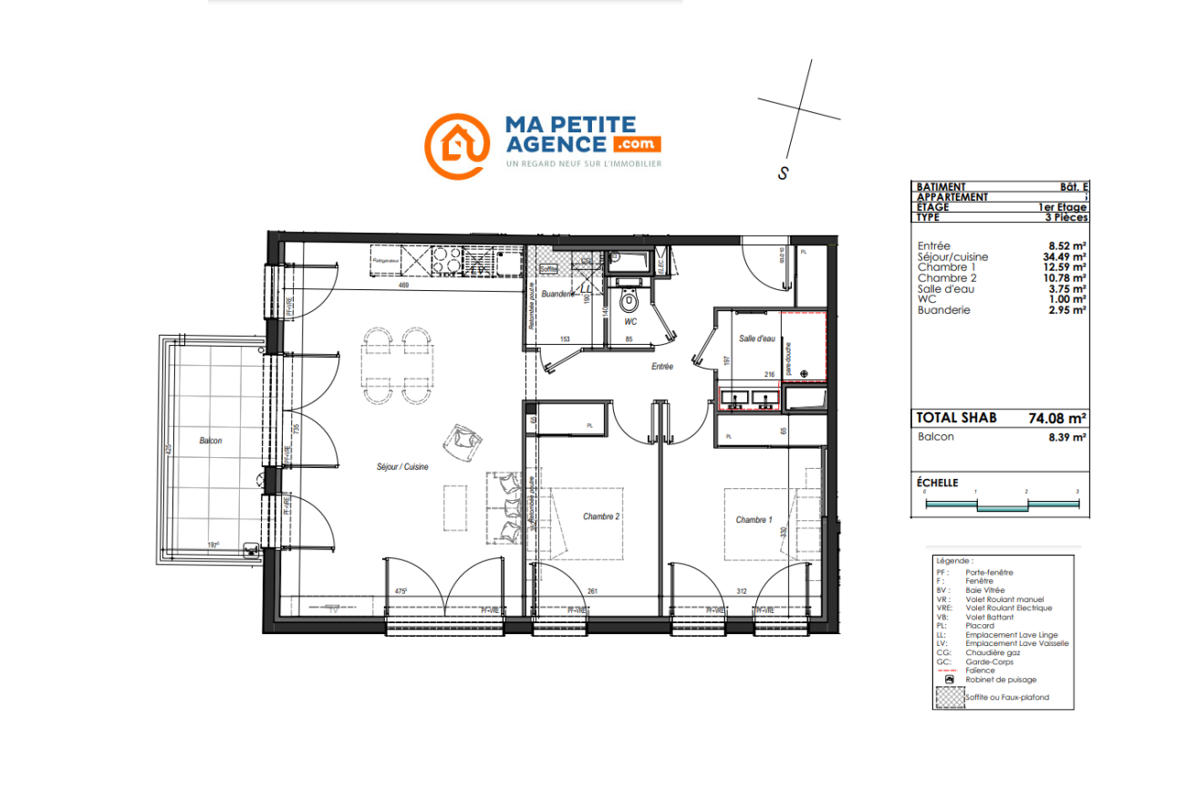 Appartement à vendre à Anglet 74 m² 475 000 € | Ma Petite Agence