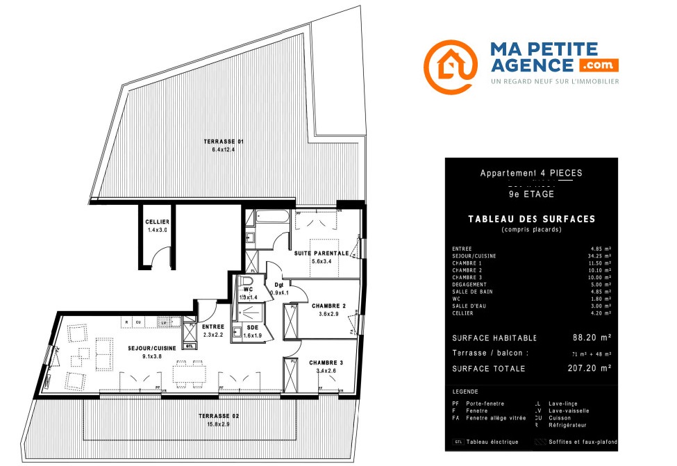 Appartement à vendre à Montpellier 88 m² 495 000 € | Ma Petite Agence