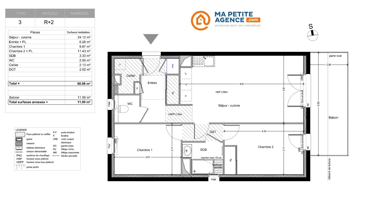 Appartement à vendre à Ruffieux 61 m² 248 000 &euro; | Ma Petite Agence