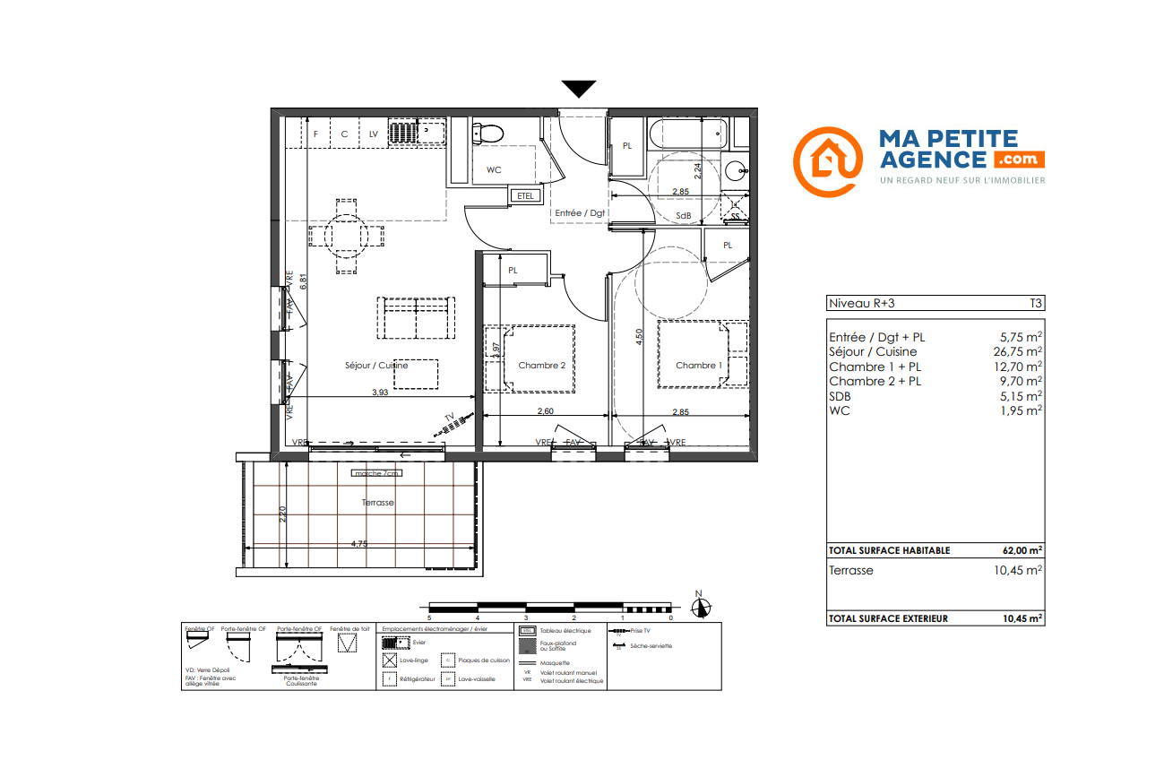 Appartement à vendre à Sète 62 m² 374 900 &euro; | Ma Petite Agence