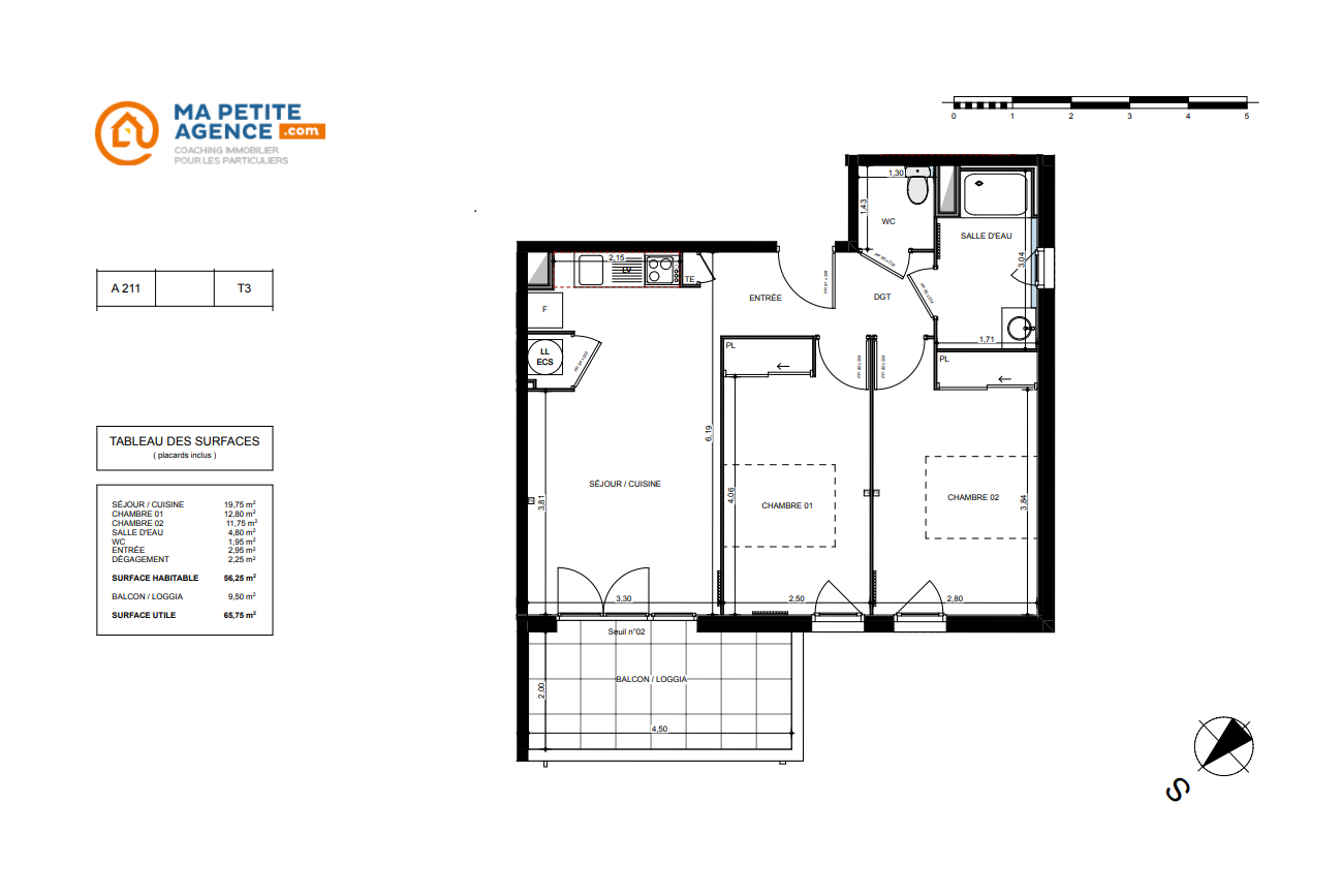 Appartement à vendre à Béziers 56 m² 182 900 € | Ma Petite Agence