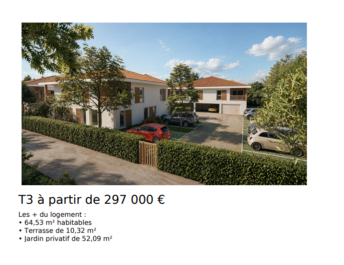 Appartement à vendre à Tosse 65 m² 297 000 &euro; | Ma Petite Agence