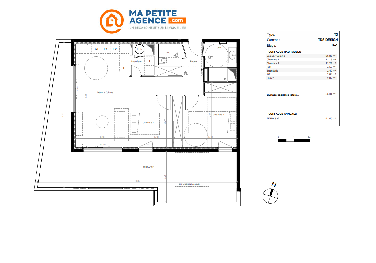 Appartement à vendre à Baillargues 66 m² 330 000 € | Ma Petite Agence