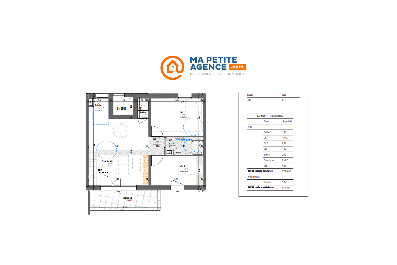 Appartement à vendre à Angers 57 m² 181 729 € | Ma Petite Agence