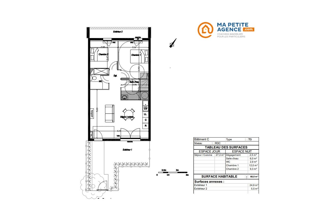 Appartement à vendre à MIREVAL 59 m² 284 000 € | Ma Petite Agence
