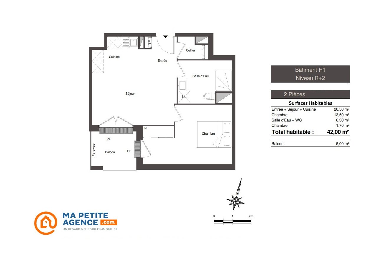 Appartement à vendre à Lormont 45 m² 172 040 &euro; | Ma Petite Agence