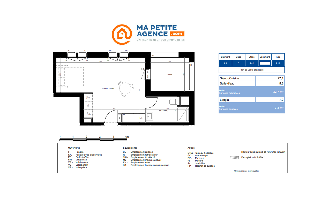Appartement à vendre à TOULOUSE 33 m² 210 600 &euro; | Ma Petite Agence