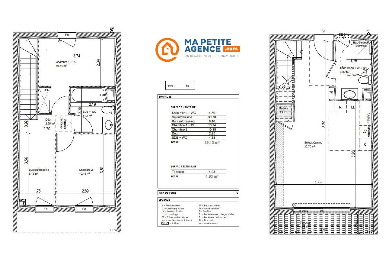 Maison à vendre à Ventabren 69 m² 383 000 € | Ma Petite Agence