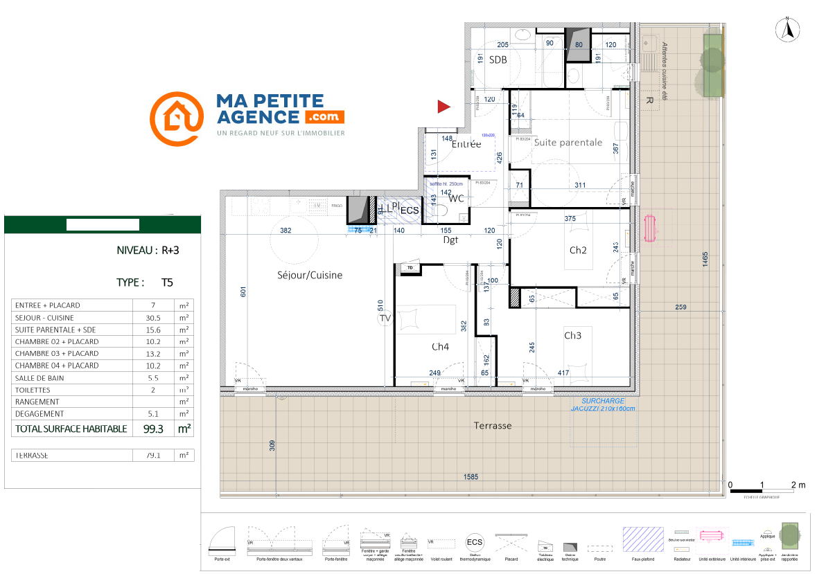 Appartement à vendre à JACOU 99 m² 529 500 &euro; | Ma Petite Agence