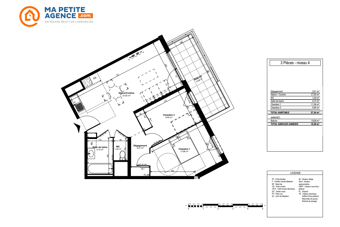 Appartement à vendre à Dijon 57 m² 215 000 € | Ma Petite Agence