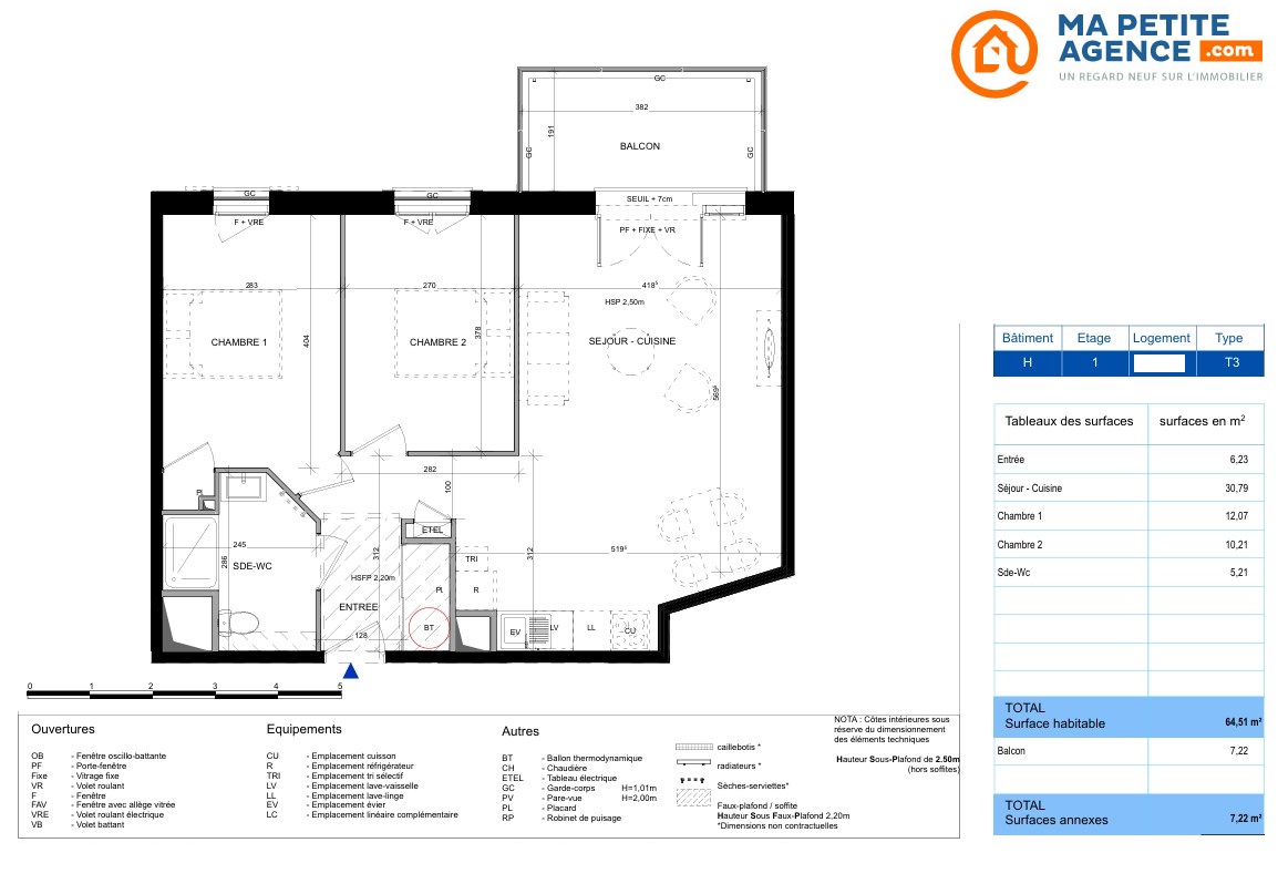Appartement à vendre à FOURAS 65 m² 249 900 € | Ma Petite Agence