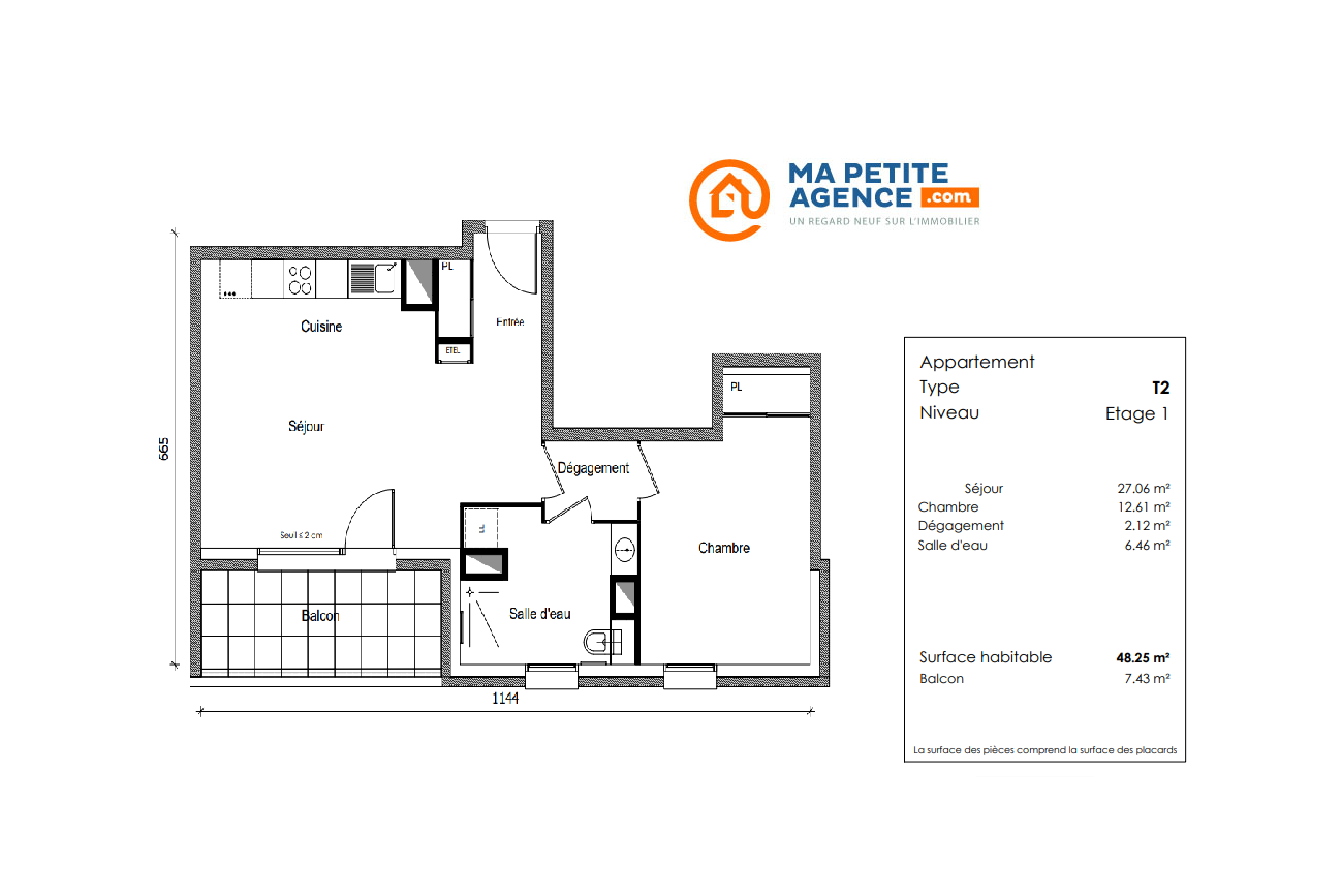 Appartement à vendre à Bonneville 48 m² 236 900 € | Ma Petite Agence
