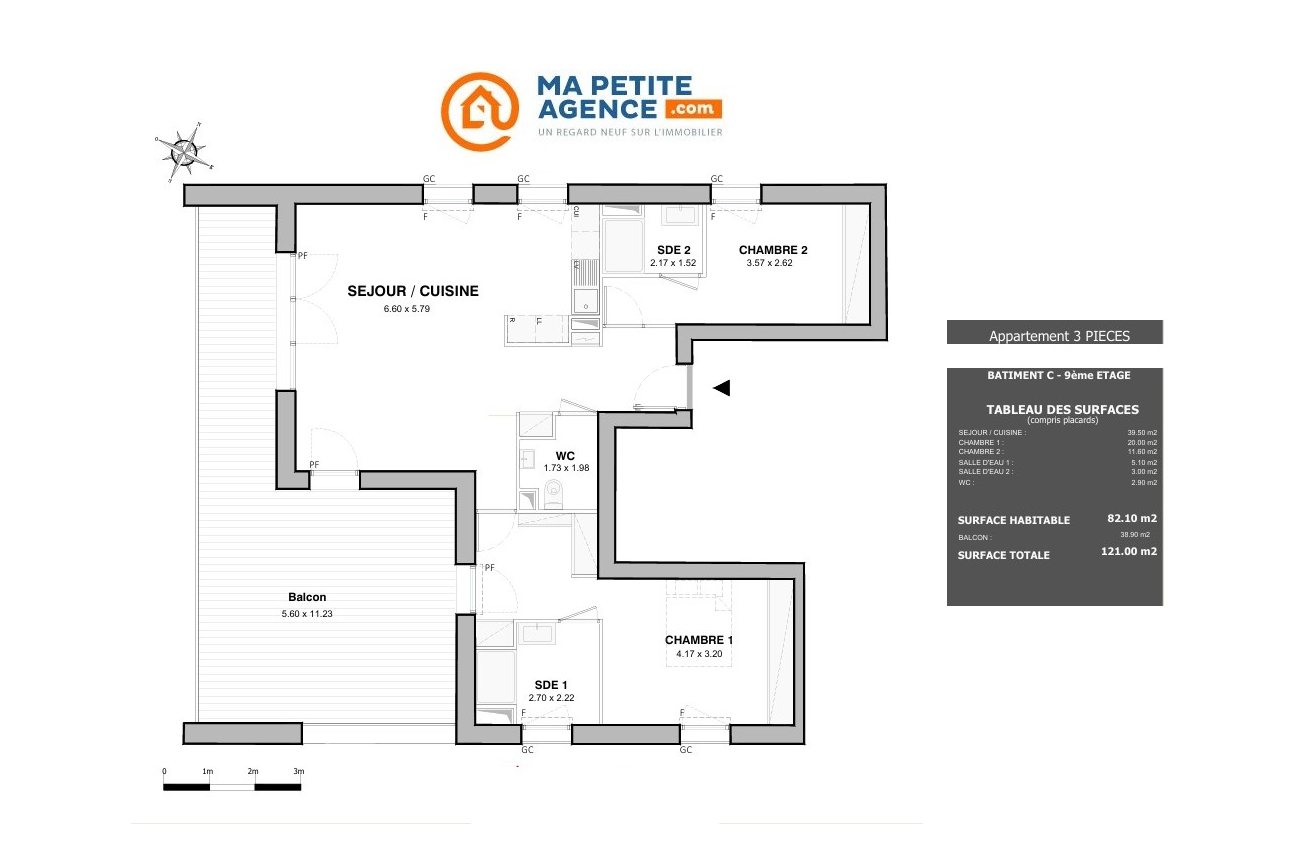 Appartement à vendre à Montpellier 83 m² 470 000 € | Ma Petite Agence