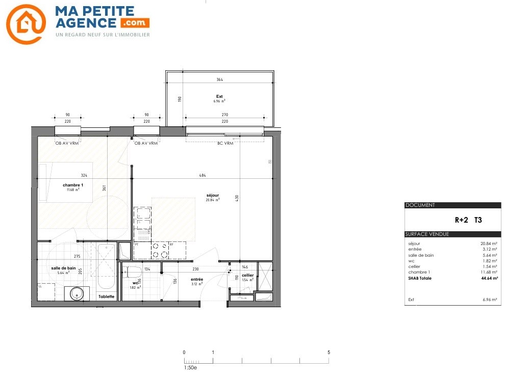 Appartement à vendre à Hem 45 m² 391 000 € | Ma Petite Agence
