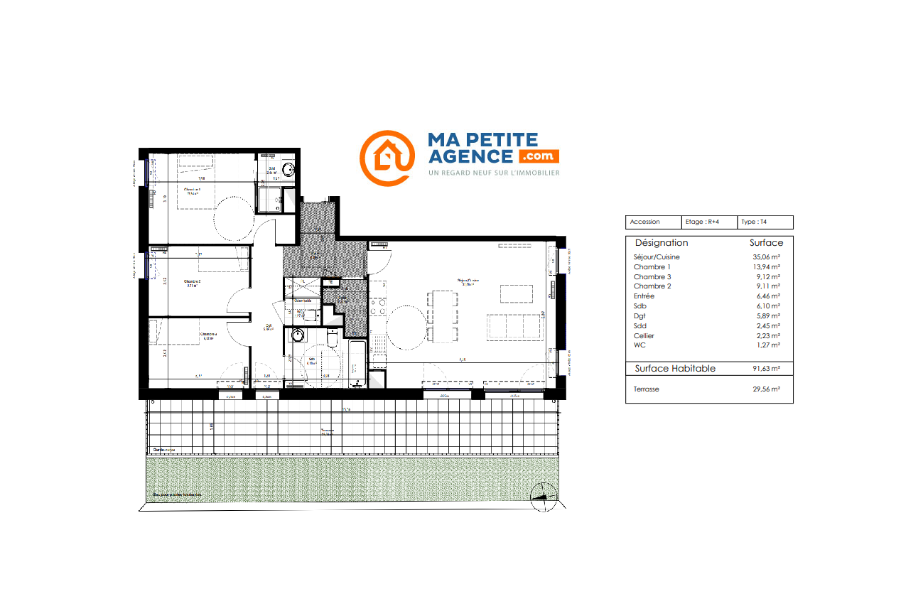 Appartement à vendre à Lambersart 91 m² 505 000 € | Ma Petite Agence