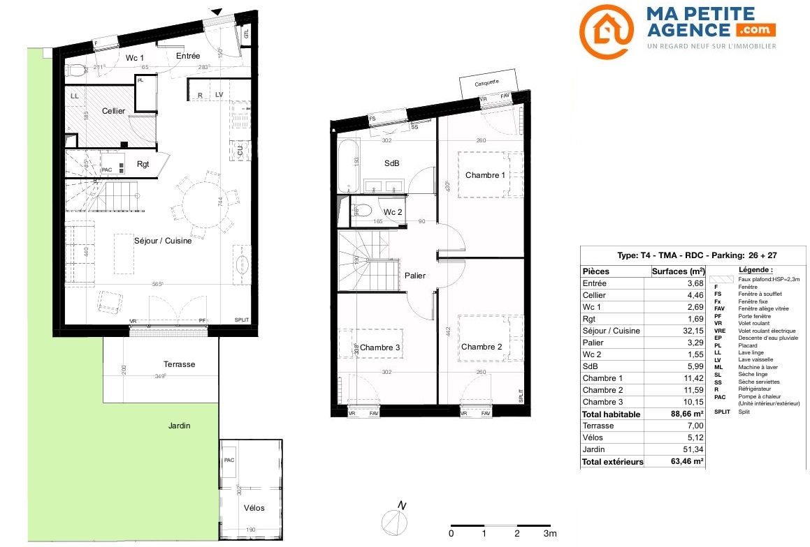 Maison à vendre à Villenave-d'Ornon 89 m² 365 000 &euro; | Ma Petite Agence