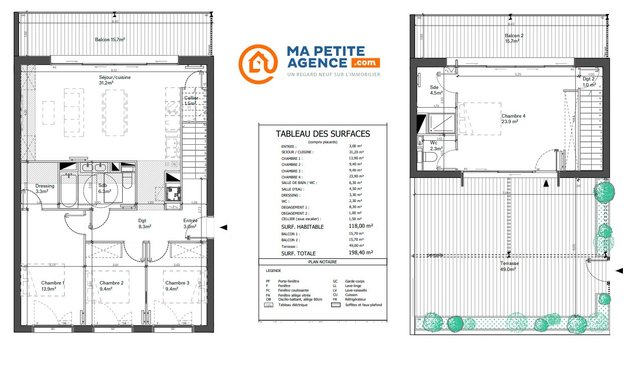 Appartement à vendre à BORDEAUX 110 m² 973 000 € | Ma Petite Agence