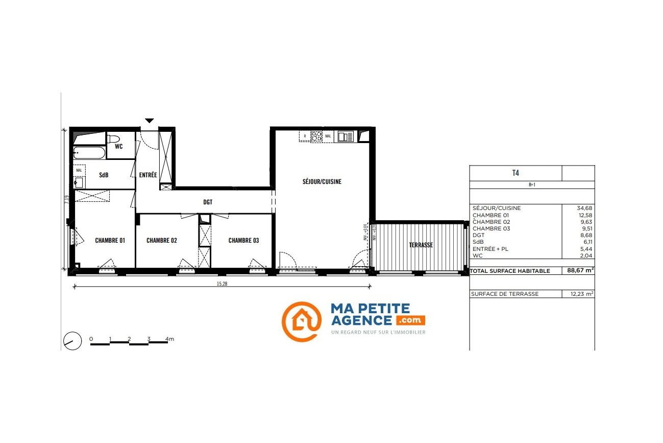 Appartement à vendre à TOULOUSE 88 m² 283 180 € | Ma Petite Agence