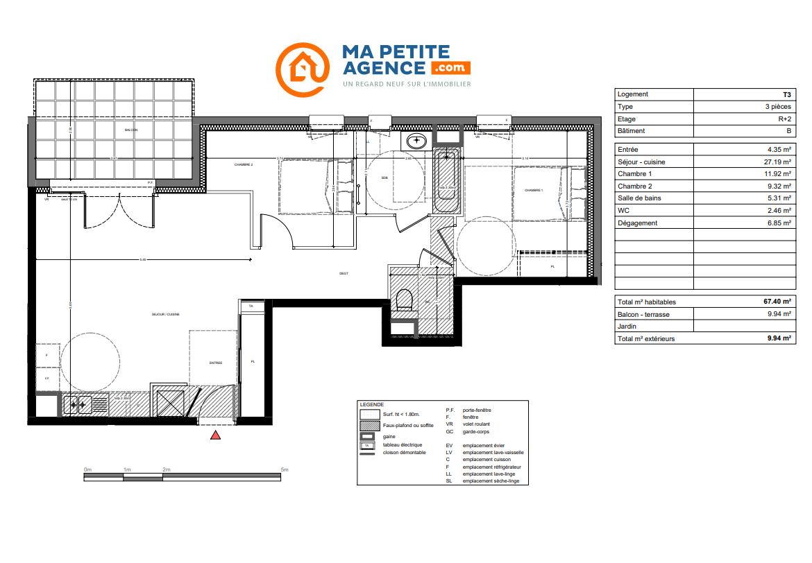 Appartement à vendre à Saint-Félix 67 m² 314 900 &euro; | Ma Petite Agence
