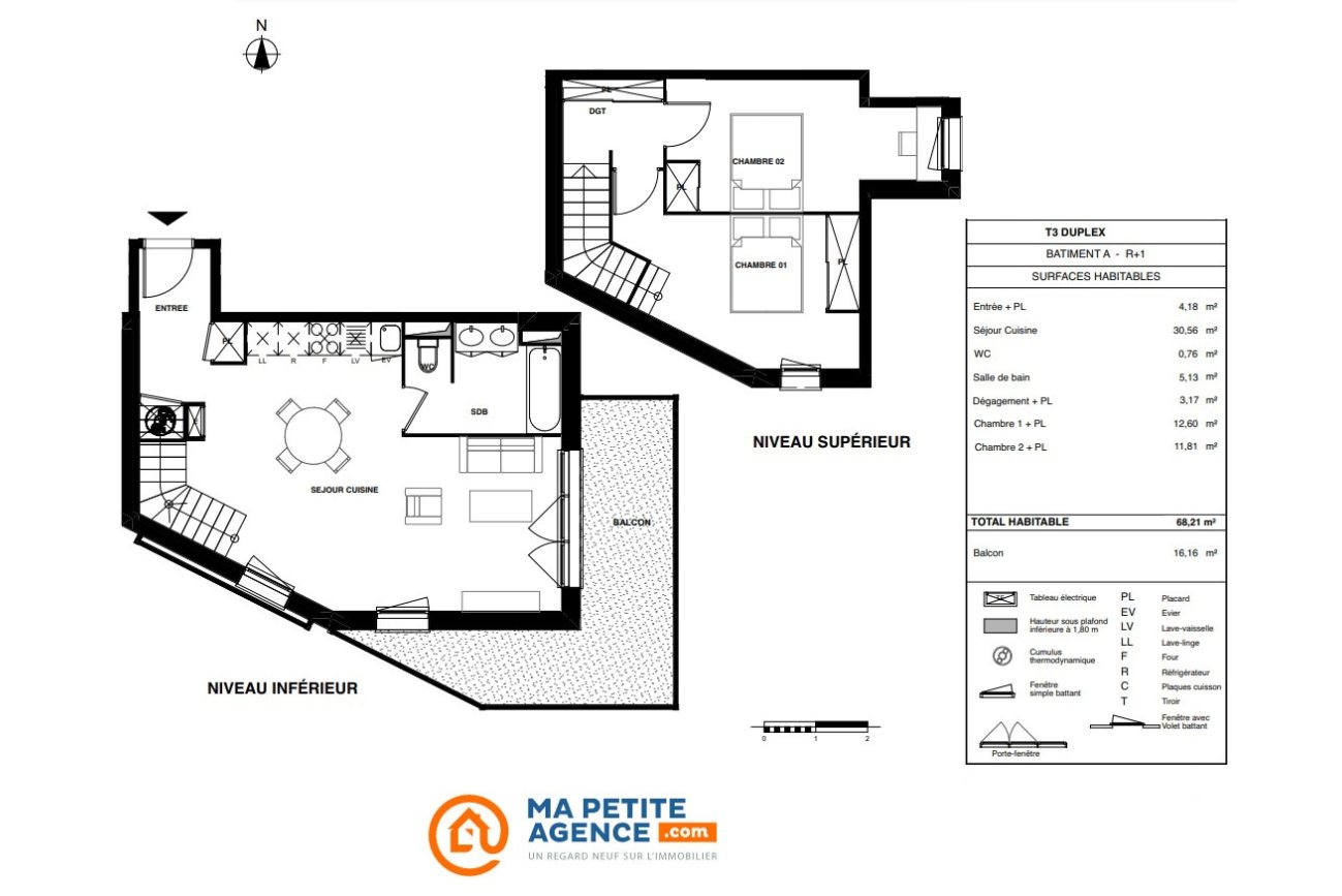 Appartement à vendre à Audenge 68 m² 278 900 € | Ma Petite Agence