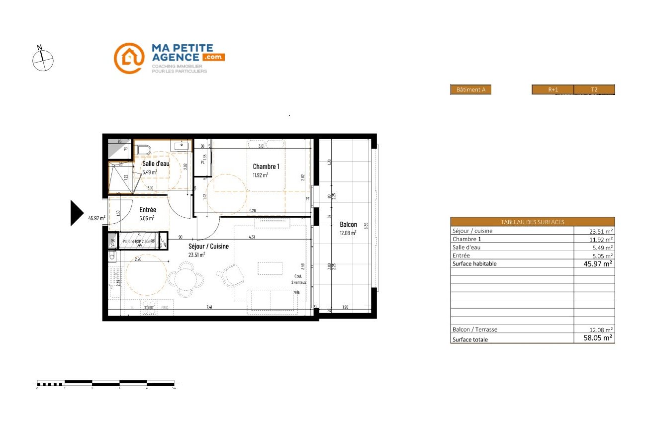 Appartement à vendre à Biscarrosse 46 m² 229 000 € | Ma Petite Agence