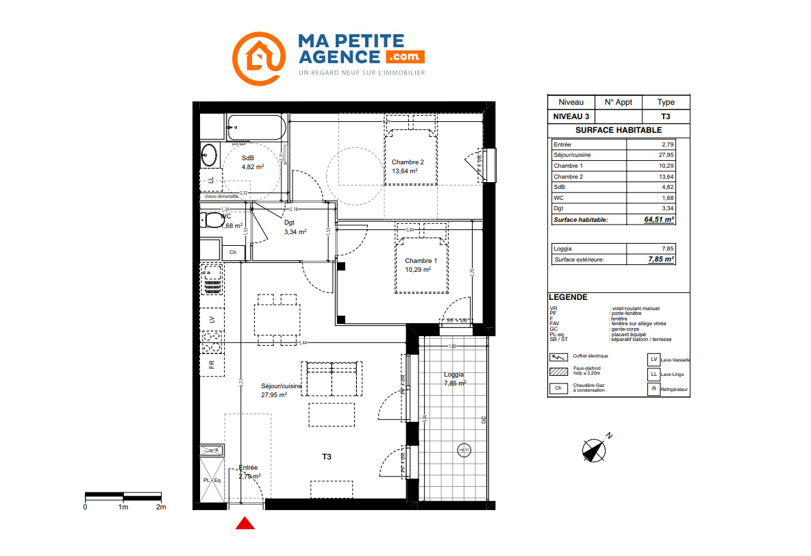 Appartement à vendre à TOULOUSE 65 m² 178 471 &euro; | Ma Petite Agence