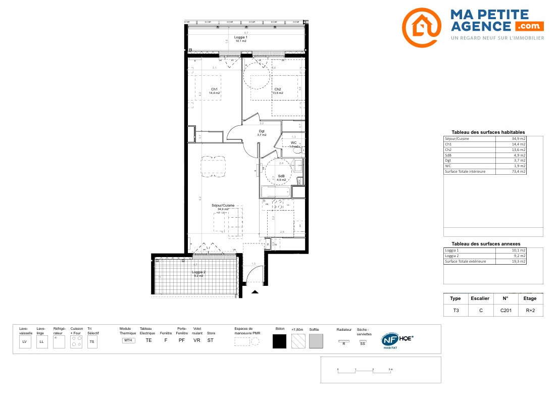 Appartement à vendre à BORDEAUX 73 m² 360 000 € | Ma Petite Agence