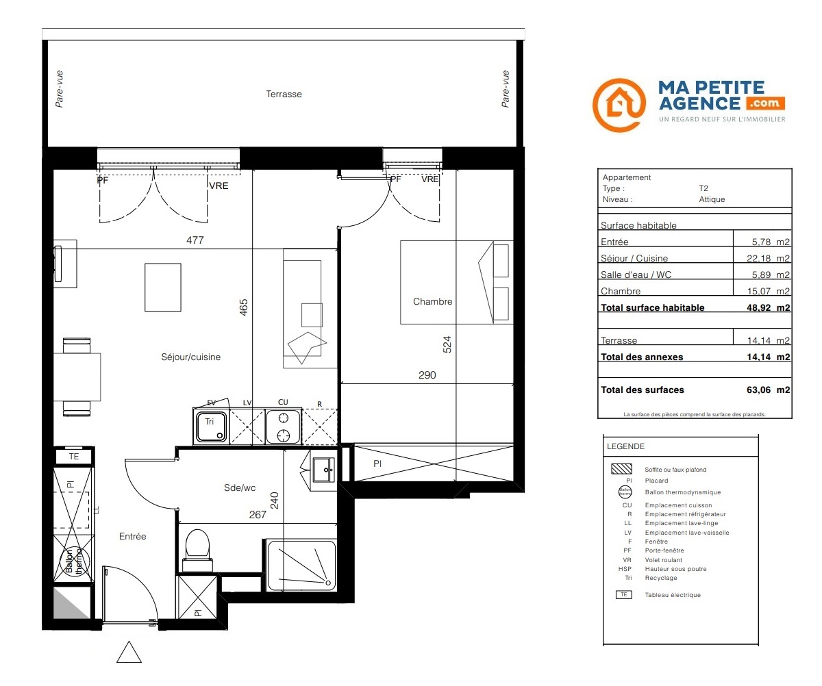 Appartement à vendre à Tournefeuille 49 m² 247 000 € | Ma Petite Agence