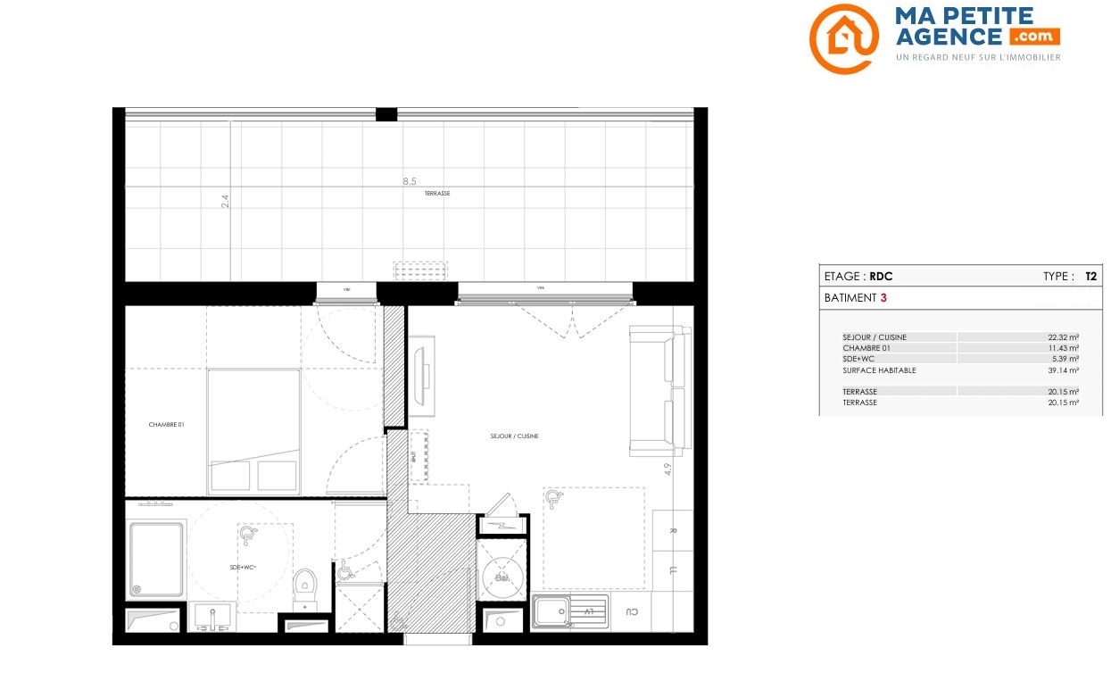 Appartement à vendre à COURNONTERRAL 39 m² 182 000 € | Ma Petite Agence