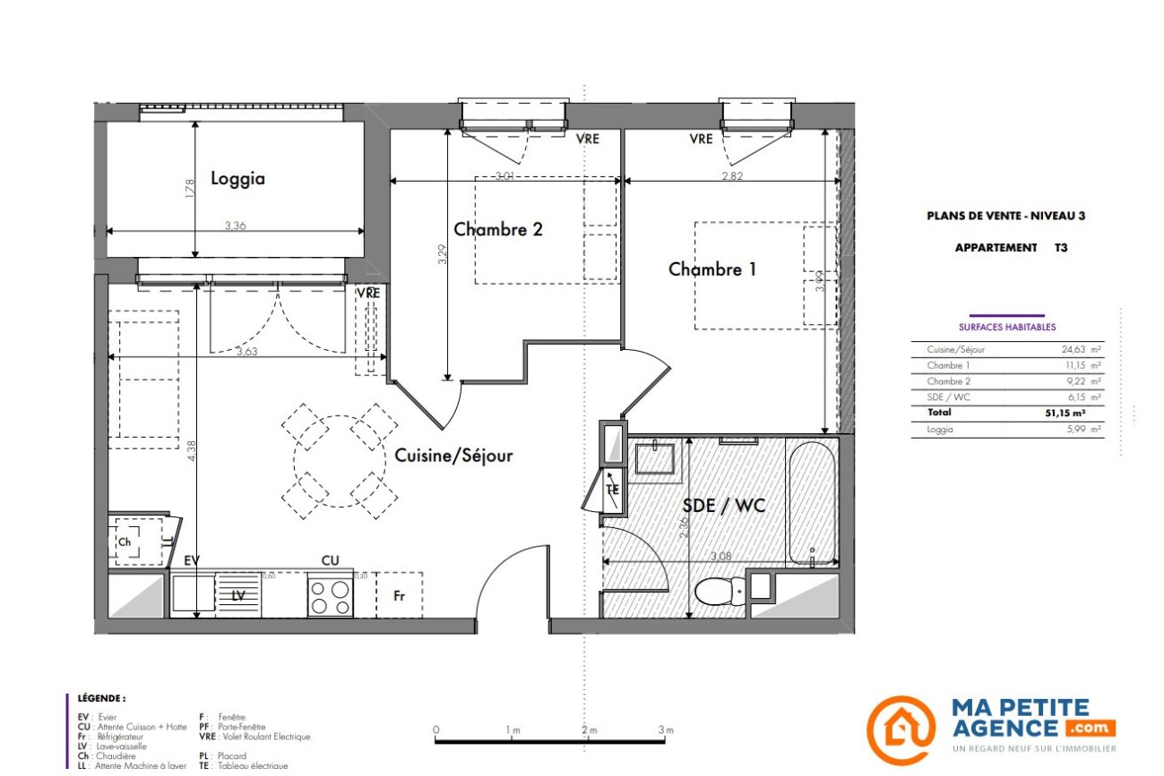 Appartement à vendre à Toulouse 51 m² 270 000 &euro; | Ma Petite Agence