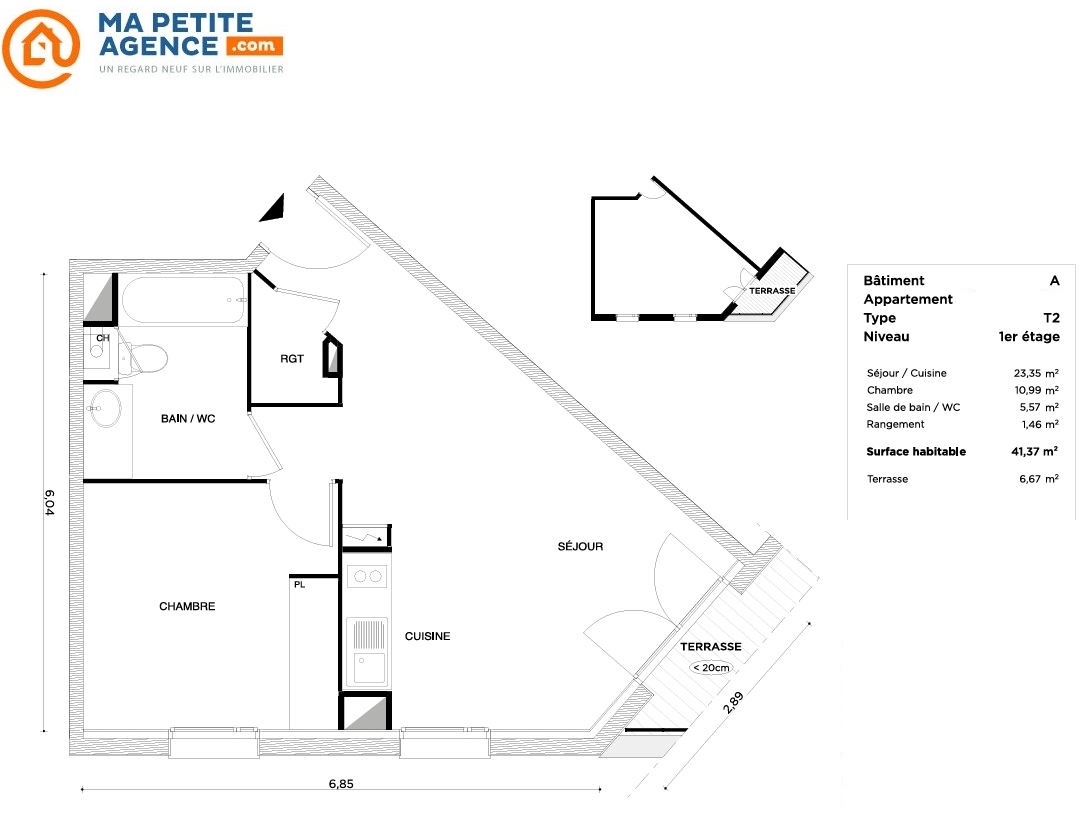 Appartement à vendre à Toulouse 41 m² 188 900 € | Ma Petite Agence