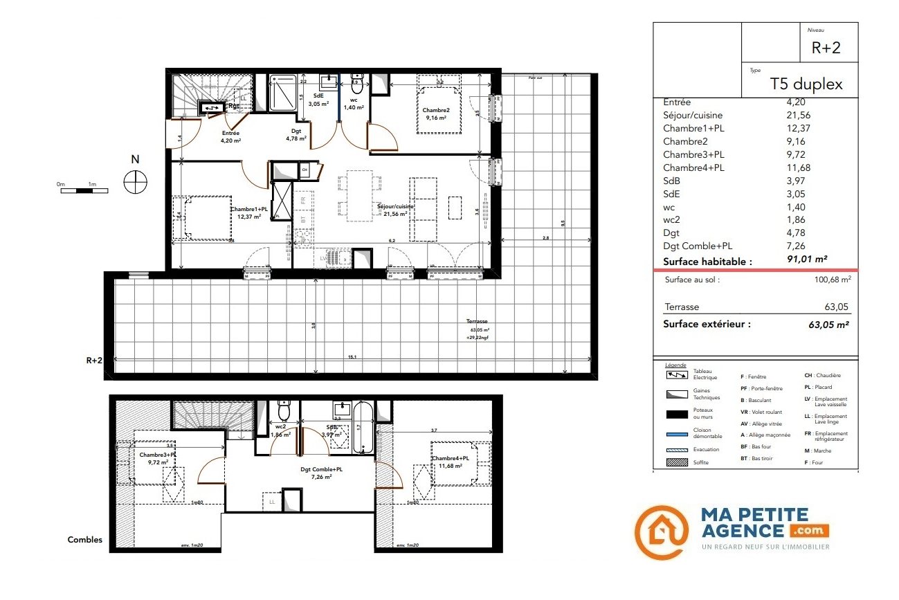Appartement à vendre à Blanquefort 91 m² 374 000 &euro; | Ma Petite Agence