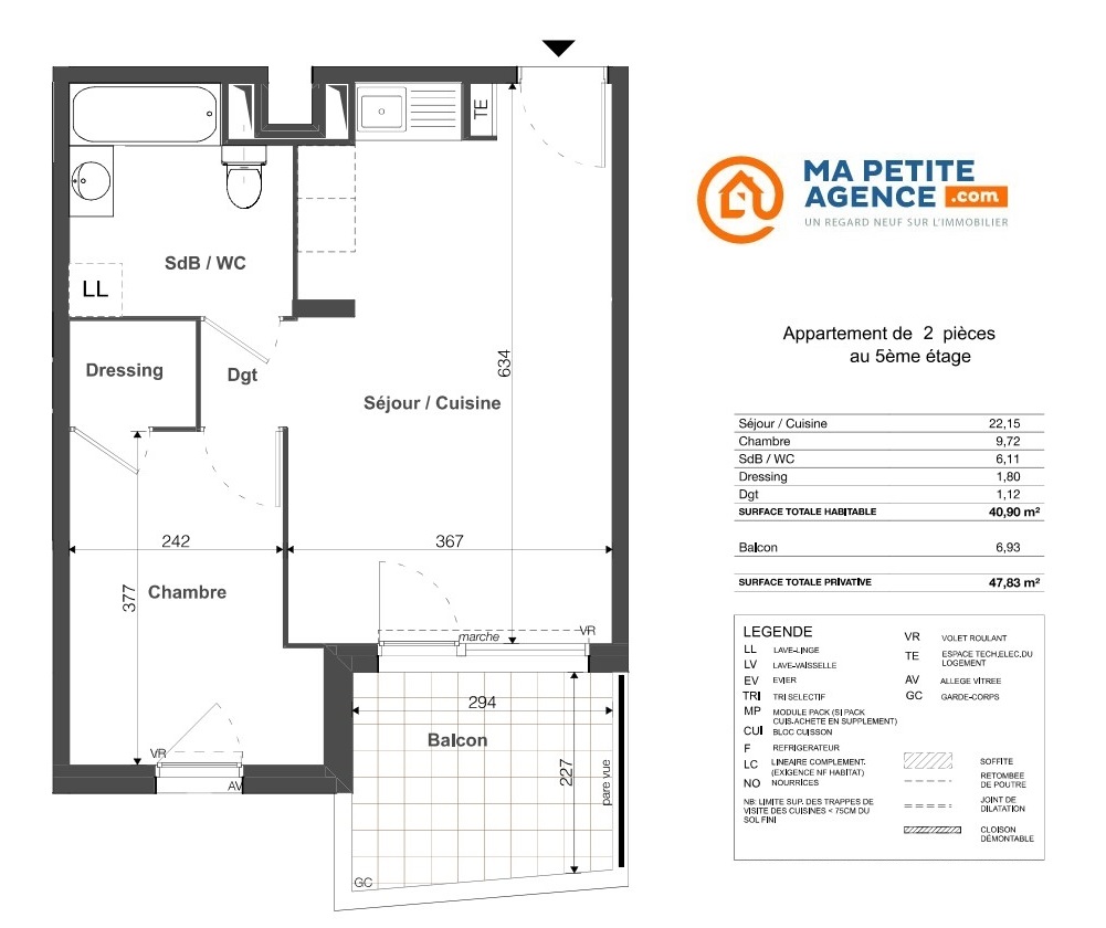 Appartement à vendre à Sète 41 m² 206 000 &euro; | Ma Petite Agence