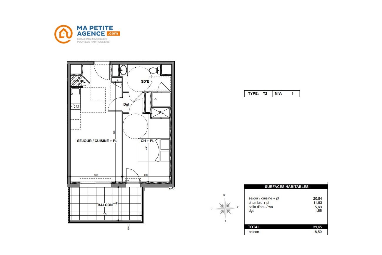 Appartement à vendre à Nîmes 40 m² 209 500 € | Ma Petite Agence