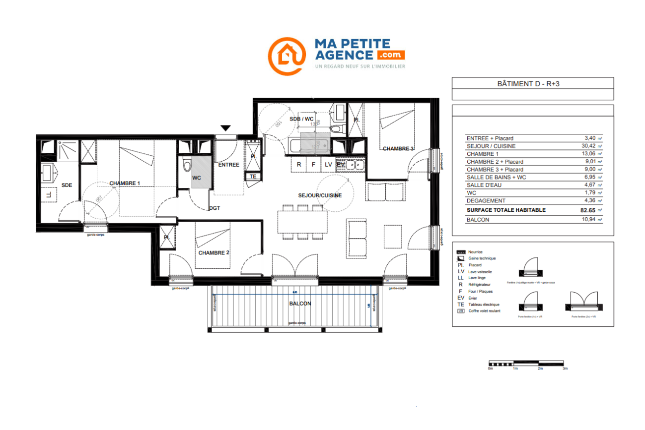 Appartement à vendre à Villenave d'Ornon 83 m² 328 800 &euro; | Ma Petite Agence