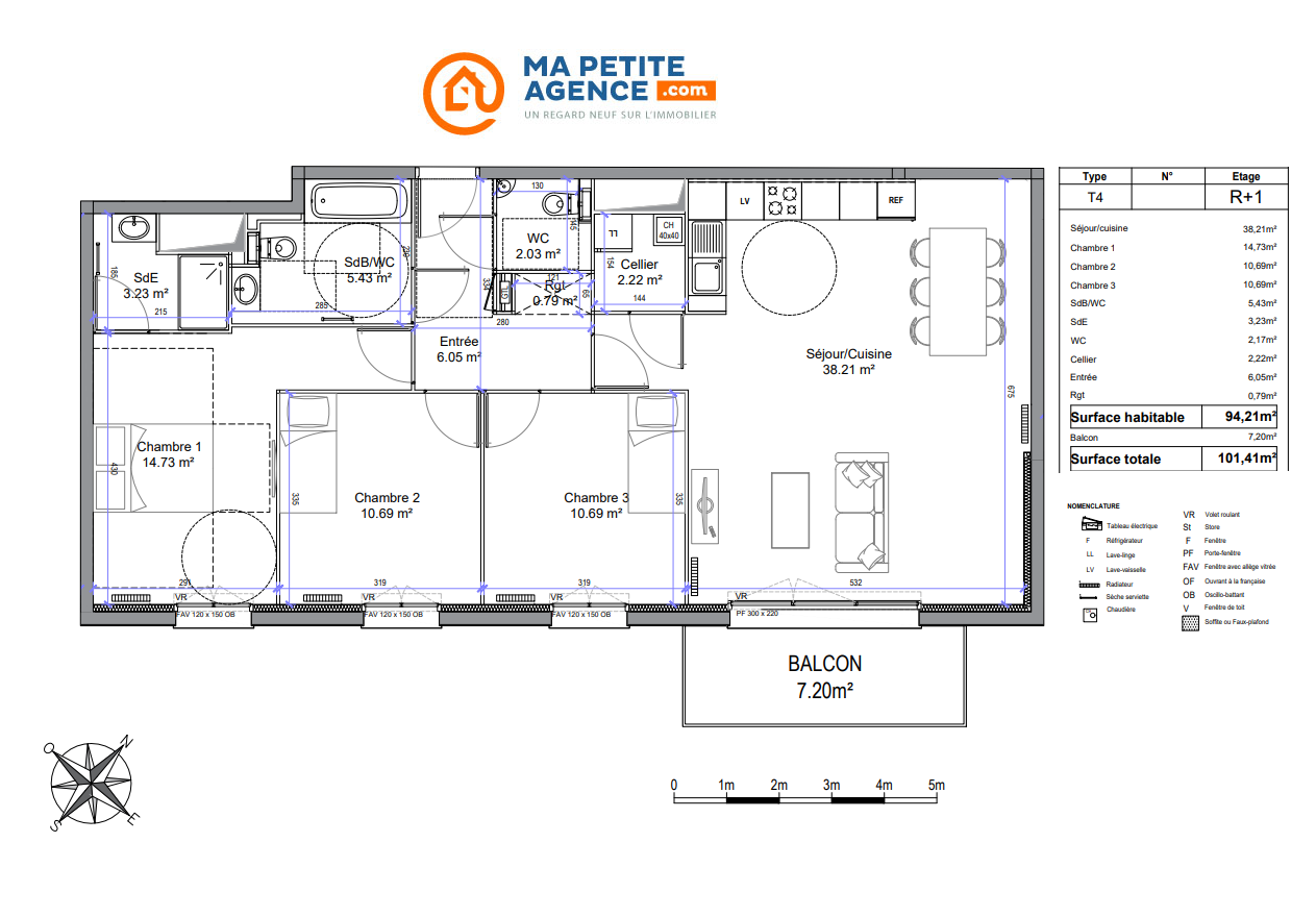 Appartement à vendre à Bondues 94 m² 529 000 &euro; | Ma Petite Agence