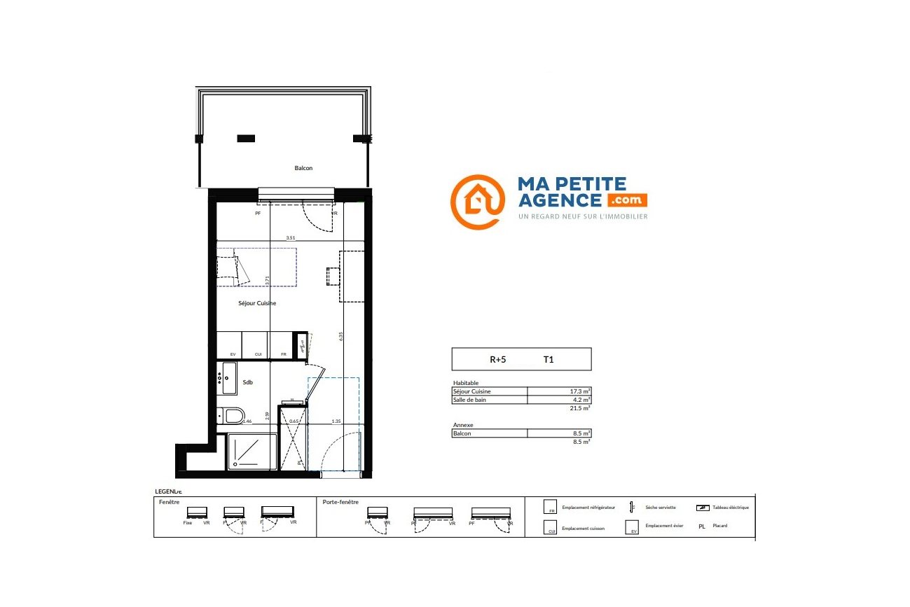 Appartement à vendre à Dijon 21 m² 112 600 € | Ma Petite Agence