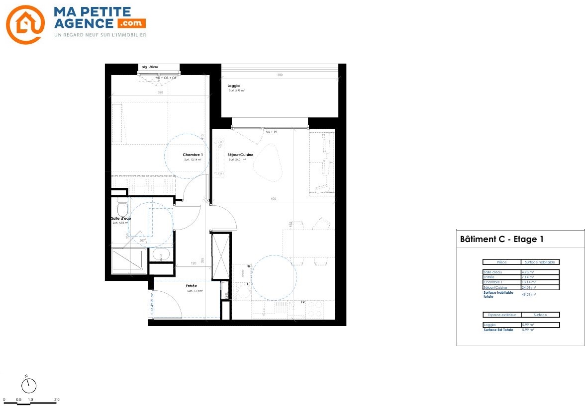 Appartement à vendre à Tourcoing 49 m² 162 000 &euro; | Ma Petite Agence