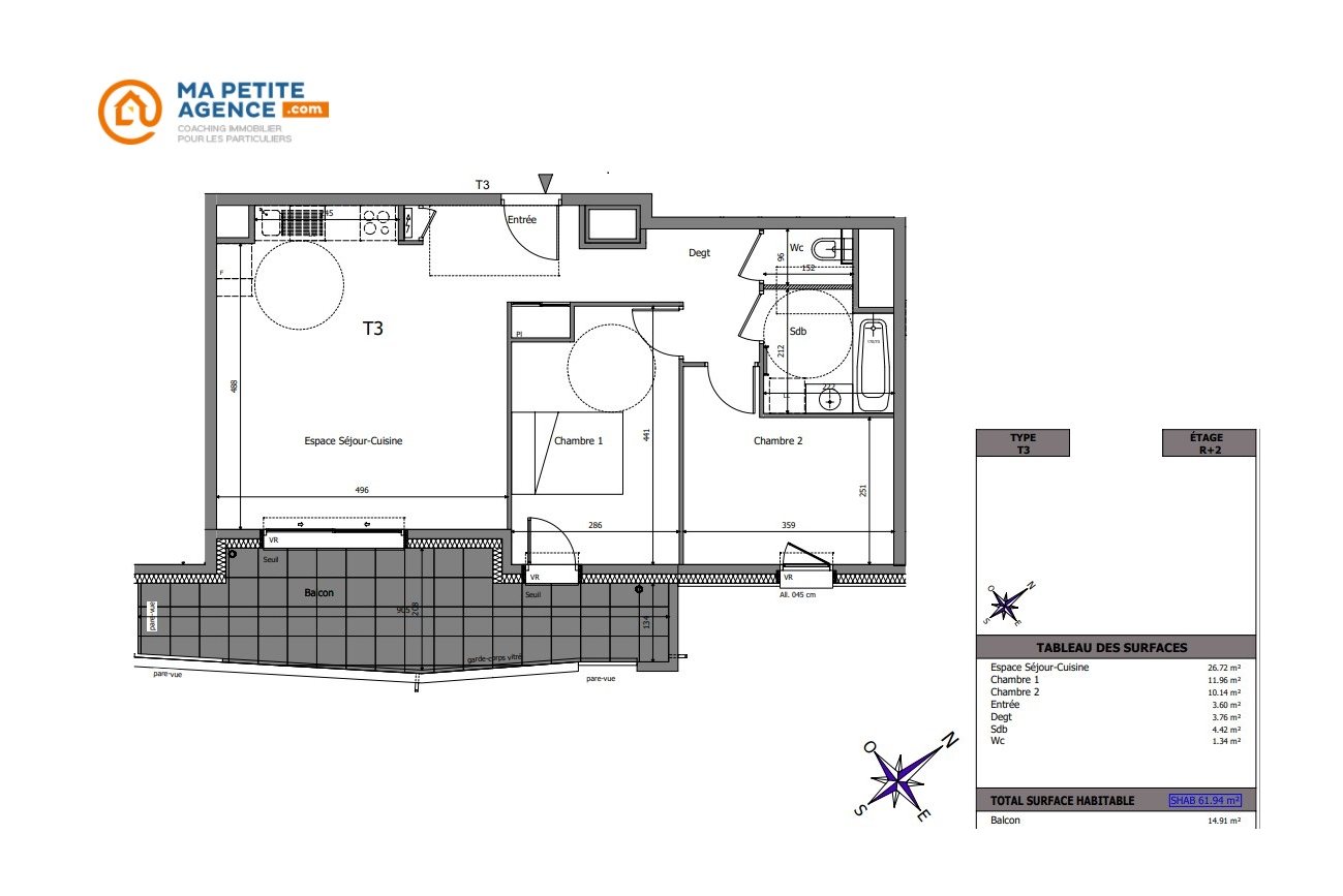 Appartement à vendre à Reignier-Ésery 62 m² 369 000 € | Ma Petite Agence
