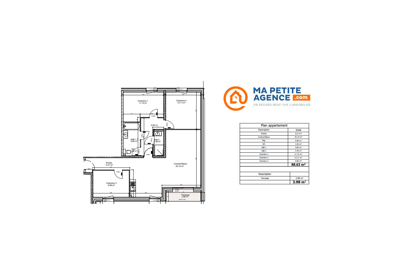 Appartement à vendre à Valenciennes 88 m² 315 000 € | Ma Petite Agence