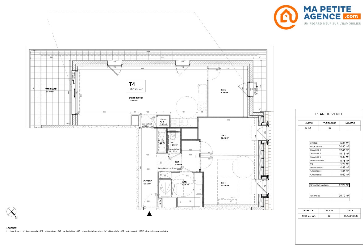 Appartement à vendre à Forest-sur-Marque 87 m² 370 000 € | Ma Petite Agence