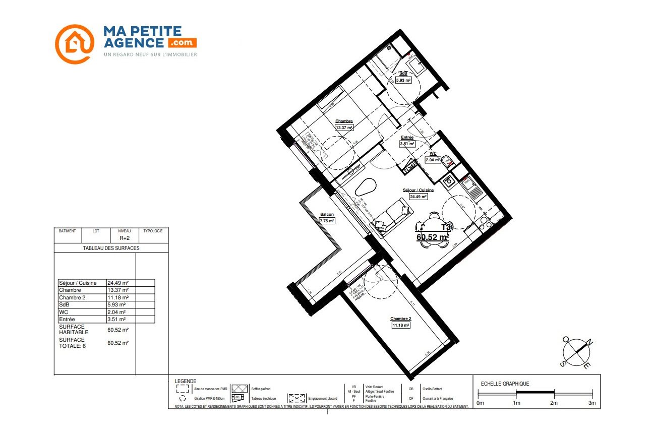 Appartement à vendre à Linselles 60 m² 271 500 € | Ma Petite Agence