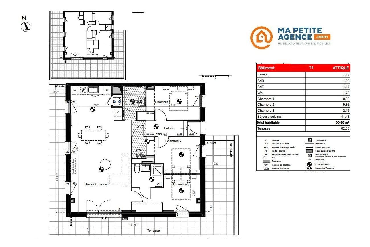 Appartement à vendre à Carbon-Blanc 90 m² 357 930 &euro; | Ma Petite Agence