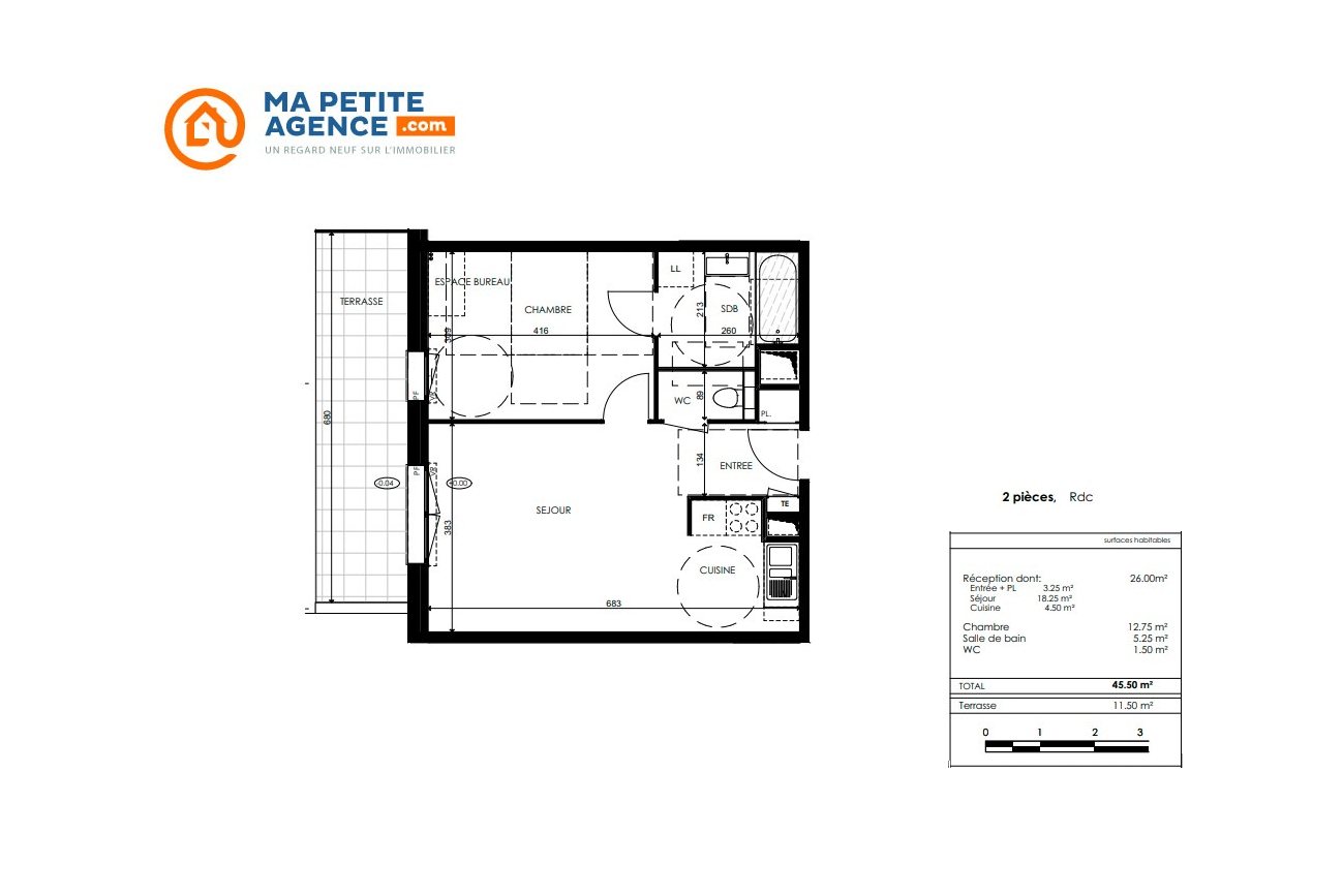 Appartement à vendre à Plombières-lès-Dijon 45 m² 192 000 € | Ma Petite Agence
