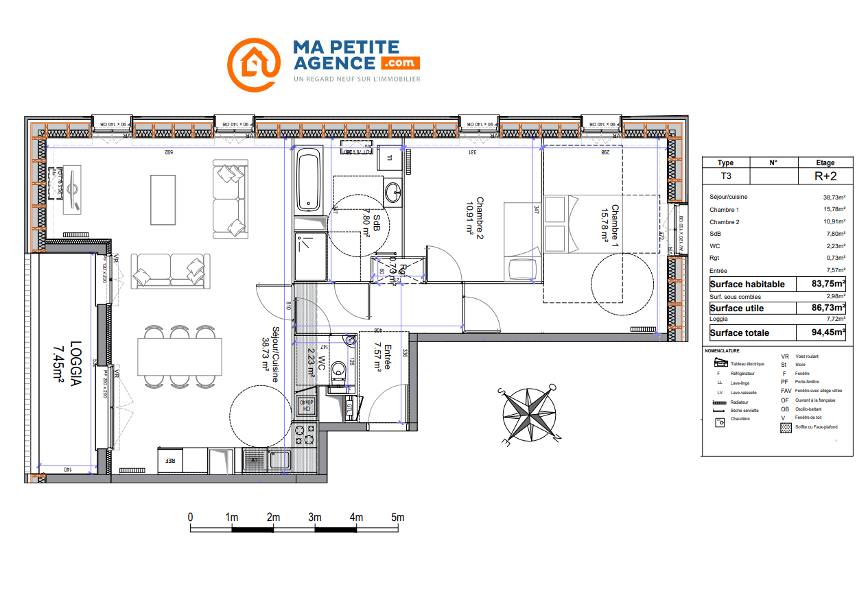 Appartement à vendre à Bondues 85 m² 479 000 &euro; | Ma Petite Agence