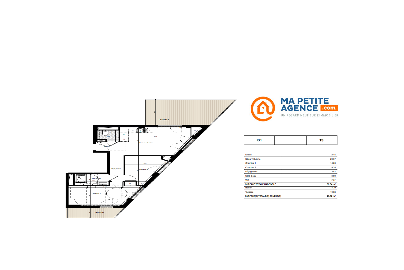 Appartement à vendre à Dijon 56 m² 203 000 € | Ma Petite Agence
