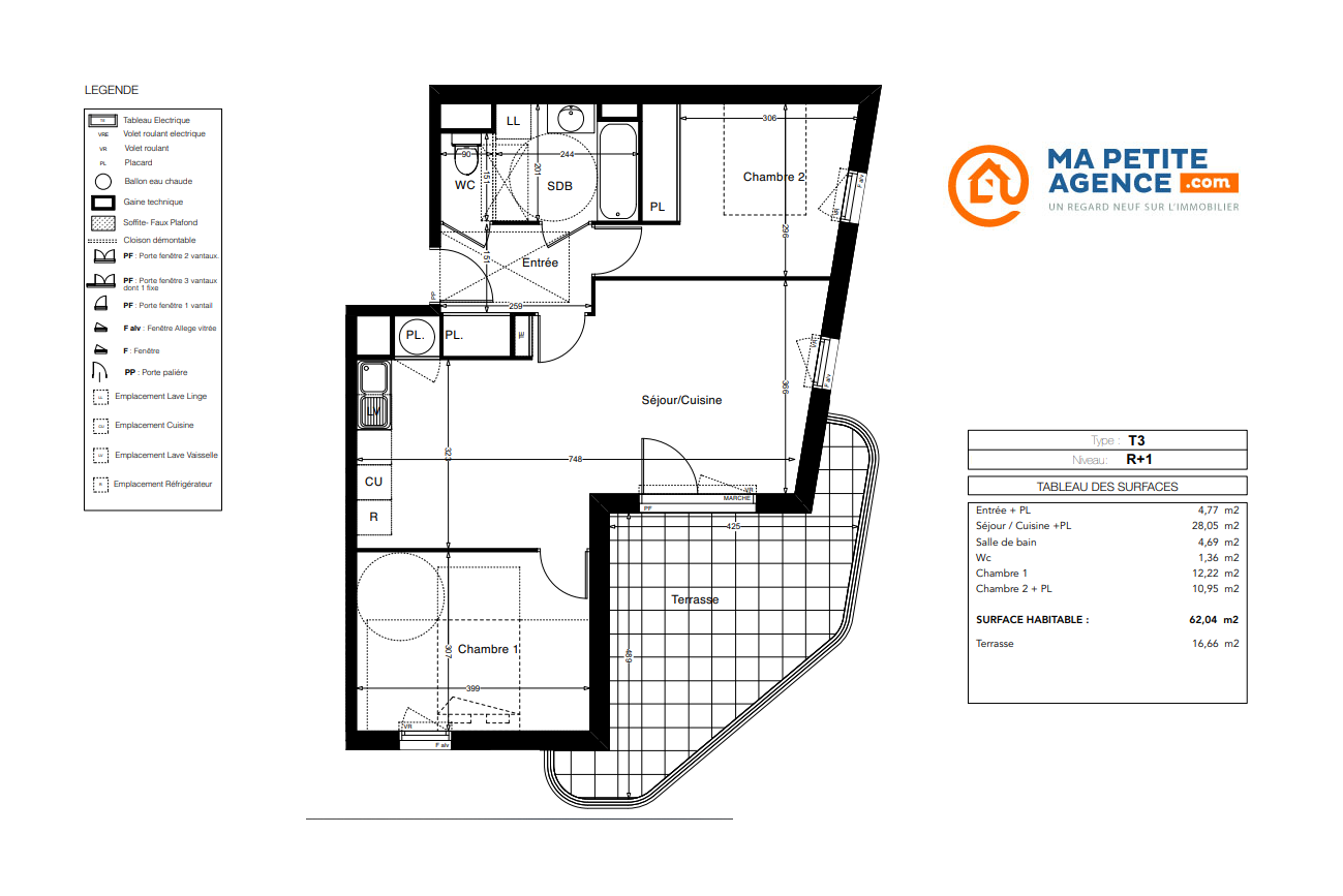 Appartement à vendre à Mauguio 62 m² 320 000 € | Ma Petite Agence